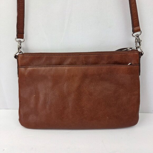 Fossil Sydney Brown Leather Crossbody Bag - Picture 6 of 16